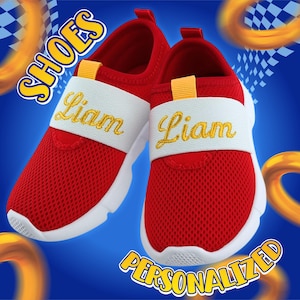 Personalized Speed Shoes, Custom Cosplay Shoes Sneakers, Custom Halloween Kids, Sneakers with Bonus RingsHedgehog Fast, Gift Halloween