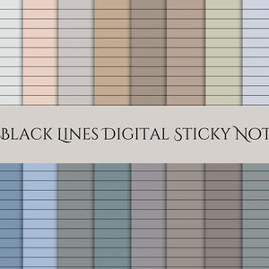 Digital Sticky Notes | Digital Stickers | Digital Planner | Neutral Notes | Aesthetic | Minimalist | GoodNotes, Notability, IPad, PNG Files