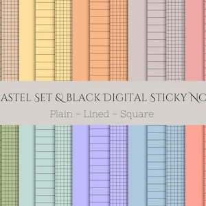 Digital Sticky Notes | Digital Stickers | Digital Planner | Neutral Notes | Aesthetic | Minimalist | GoodNotes, Notability, IPad, PNG Files