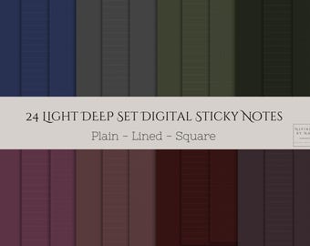 Aesthetic Digital Sticky Notes | Planner Stickers, PNG Files (Digital Download)