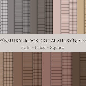 Digital Sticky Notes | Digital Stickers | Digital Planner | Neutral Notes | Aesthetic | Minimalist | GoodNotes, Notability, IPad, PNG Files
