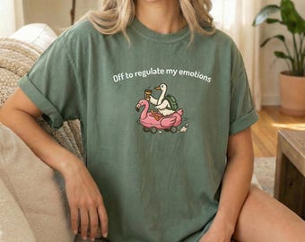 Funny Goose Flamingo T-Shirt: Counselor, Teacher, Mental Health Humor