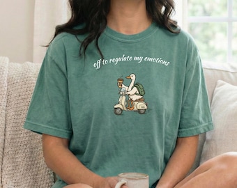 Therapist Duck Off to Regulate Emotions Shirt, Sarcastic Mental Health Tee