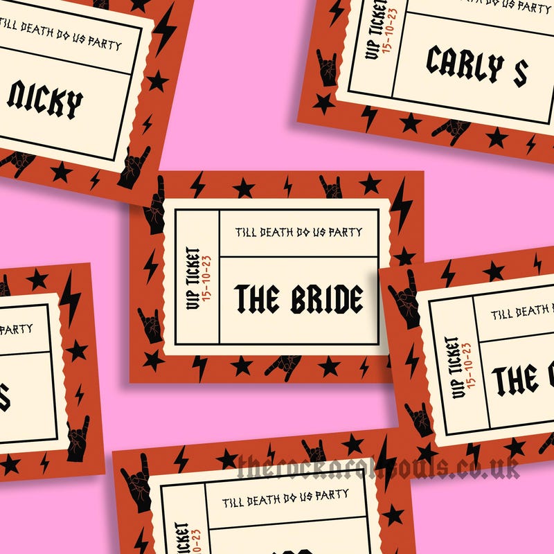 Rock Place Card - Etsy