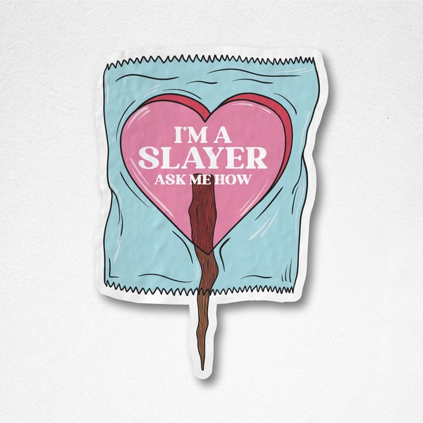 Buffy Vampire Slayer Sticker | I’m A Slayer Ask Me How | Vampire Diares | Buffy Slayer | Buffy Summers | Laptop Sticker | Buffy Stake