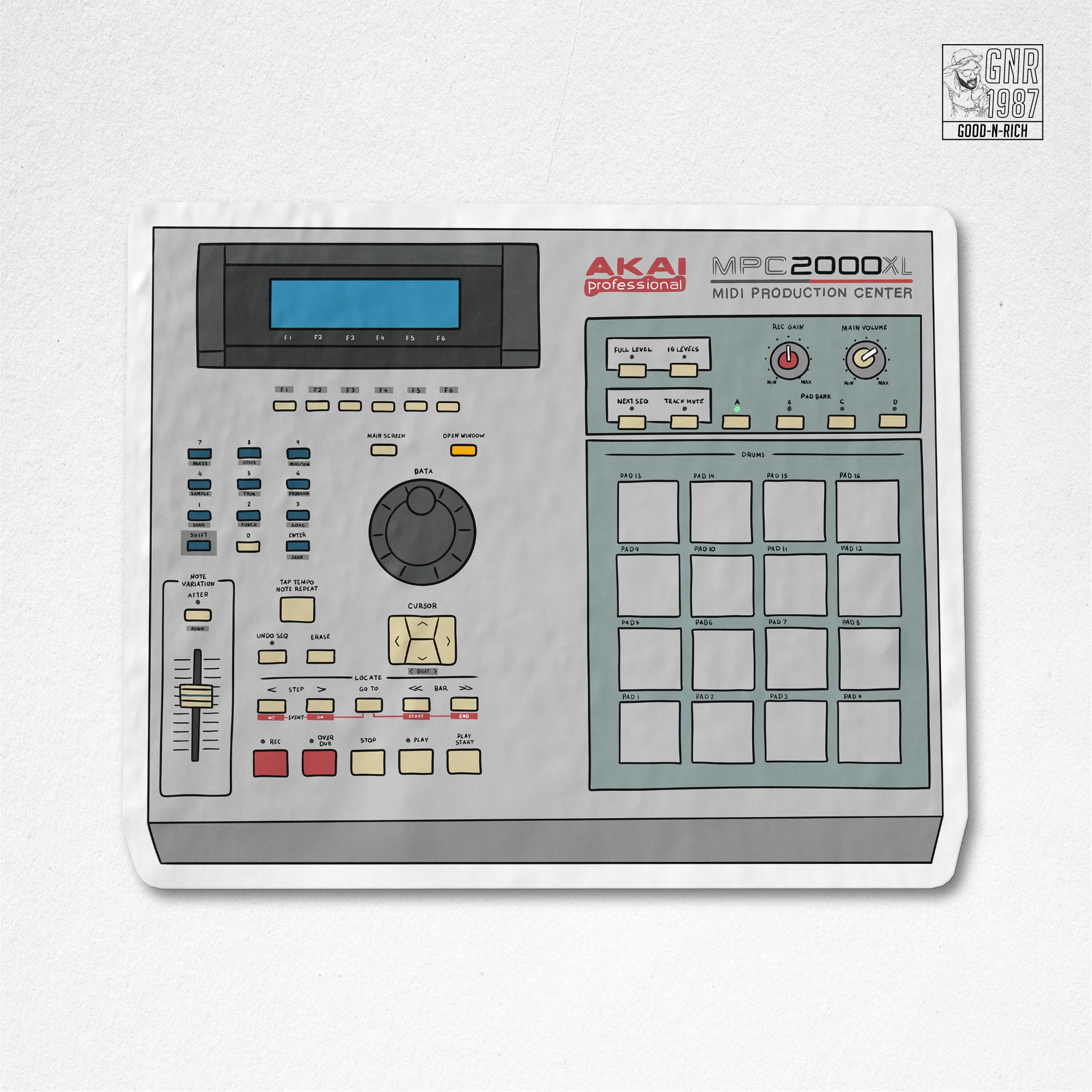 MPC 2000XL Sticker Mpc Sticker Audio Sticker Drum - Etsy