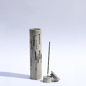 3-teiliges Räucherkegelhalter Set aus Beton