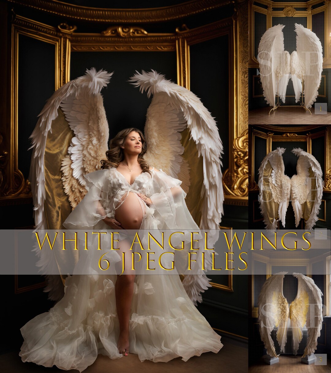 Angel Wings in a Room Digital Backdrop Overlays, Fine Art Photoshop ...