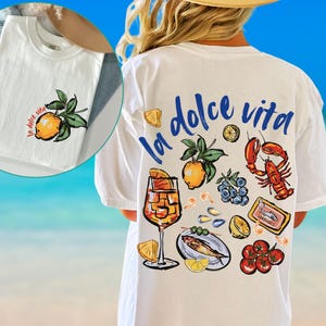 Comfort Colors Foodie Shirt,Lemon Shirt,La Dolce Vita Lobster T-Shirt,Sardines TShirt,Tomato Tee,Italy Summer Vacation,Aperol Spritz T-Shirt