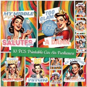 Printable Sarcasm Car Air Freshener Templates Sarcastic Sublimation Designs Custom Design Funny Air Freshener Bundle Funny Air Freshners