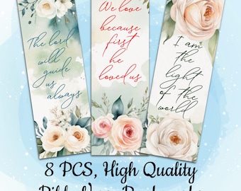 Printable Bible Verse Bookmark Templates Faith Digital Bookmark Bundle Christian Bookmark Sublimation Designs Jesus Bookmark Scriptures