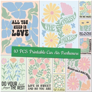 Motivation Quotes Car Air Freshener Bundle Motivation Air Freshener Templates Digital Motivation Car Hangings Floral Boho Car Air Freshies