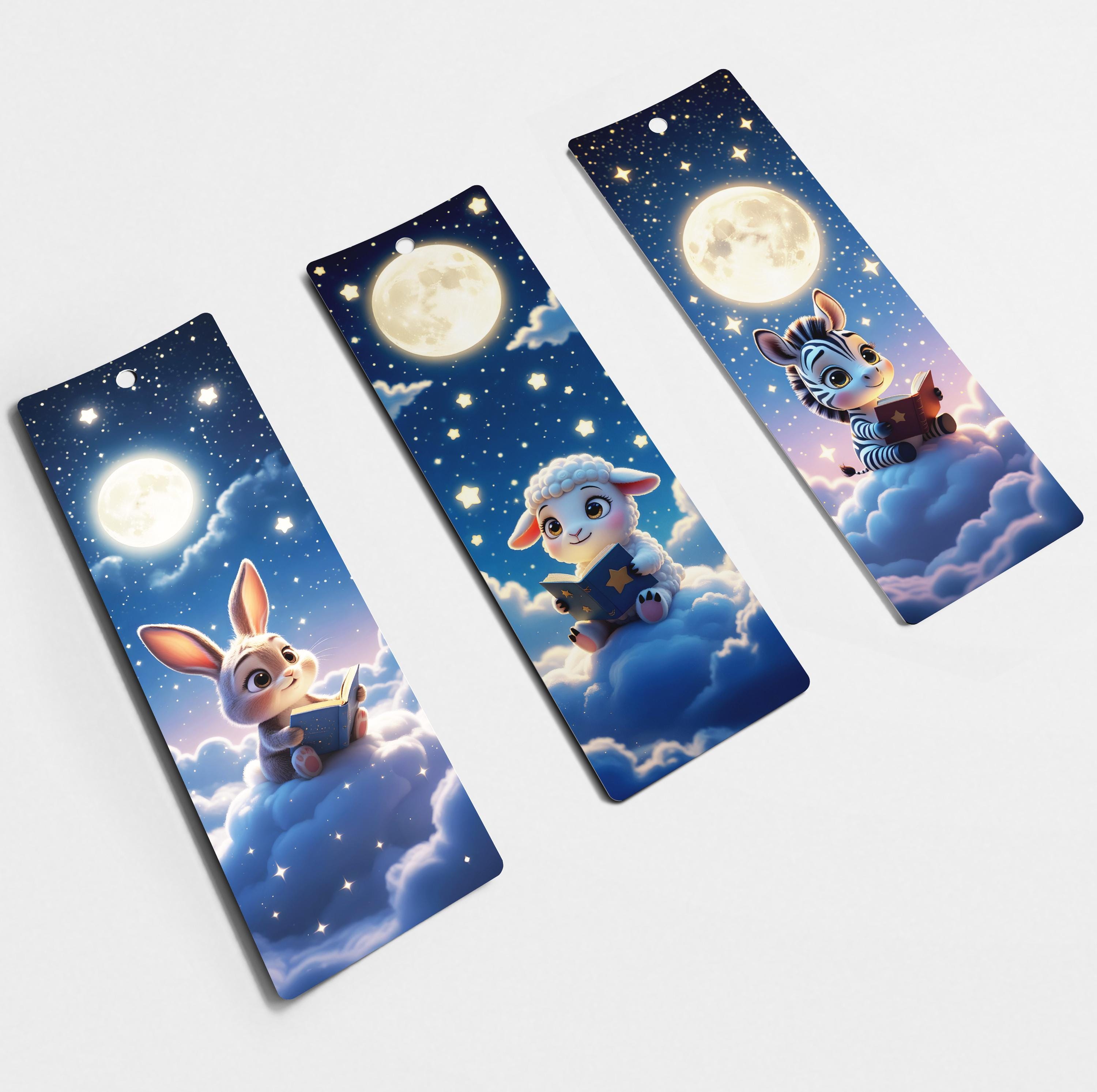 24 Pcs Printable Cute Animal Bookmark Set for Children Digital Chibi ...