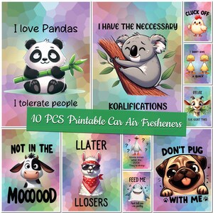 Printable Sarcasm Car Air Freshener Templates Sarcastic Sublimation Designs Custom Design Funny Air Freshener Bundle Funny Air Freshners