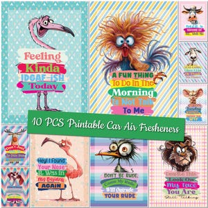 Printable Sarcasm Car Air Freshener Template Sarcastic Sublimation Design Custom Design Funny Air Freshie Funny Animal Freshner Car Freshies