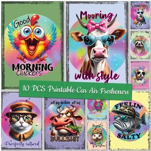 Printable Sarcasm Car Air Freshener Templates Sarcastic Sublimation Designs Custom Design Funny Air Freshener Bundle Funny Air Freshners