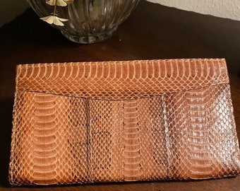 Capa de talão de cheques de pele de cobra genuína, compartimento para dinheiro, bolso para troco, compartimento para identificação, masculino ou feminino