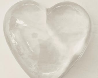 Pisapapeles, corazón de cristal clásico, regalo ideal, accesorio de escritorio de recuerdo.