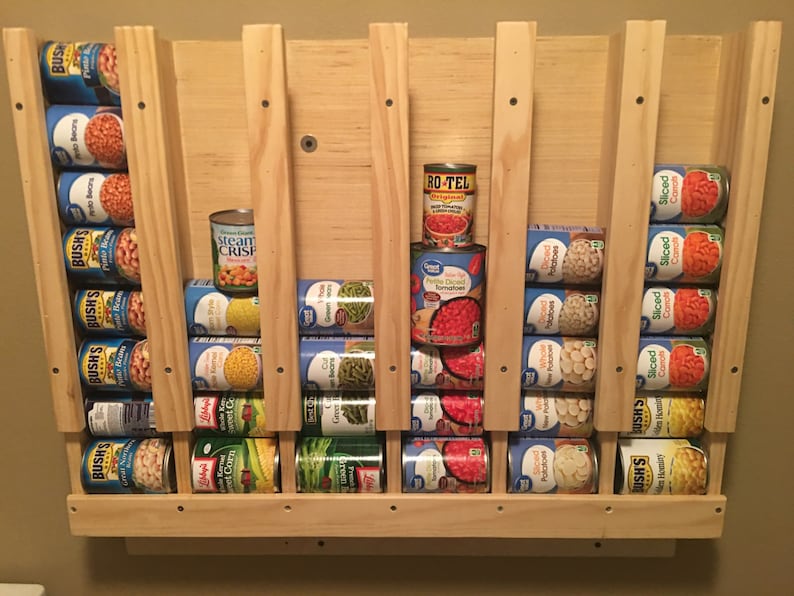 Canned Food Wall Storage Etsy