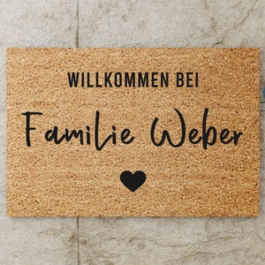 Personalized coir doormat with family name | Custom Doormat | housewarming gift | Welcome to | Wedding doormat