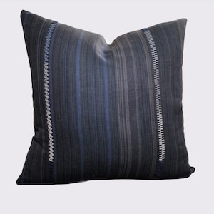 Zak + Fox Bordado pillow cover black/blue/Made to order/Both Sides