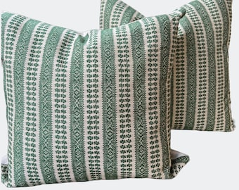 Designer Susan Deliss green Patmos pillow