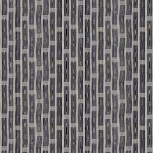 Penny Morrison Inca Indigo Stripe tissé/simple ou double face/housse d&#39;oreiller en tissu/fabriqué sur commande