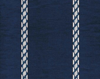 Ottoline Pablo Stripes Fabric - Navy pillow cover high end UK designer