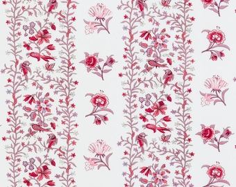 Lisa Fine Textiles Calico Flower Stripe Kissenbezug Designer
