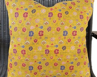 Arjumand’s World/ Mughal Damask Leinen Designer Kissenbezug/ High End/ auf Bestellung gefertigt