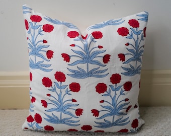 Molly Mahon block print pillow cover  Schumacher Mughal