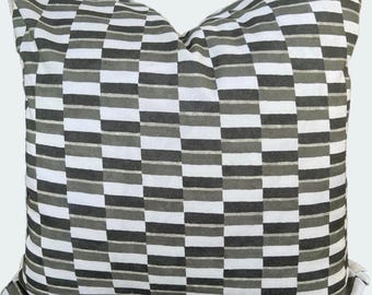 Obi /single or double sided pillow cover/Made to order/Self Welt