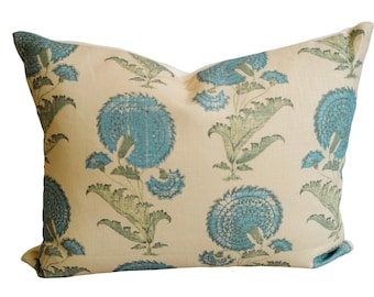 Jasper Indian Flower fabric Pillow/Made to order