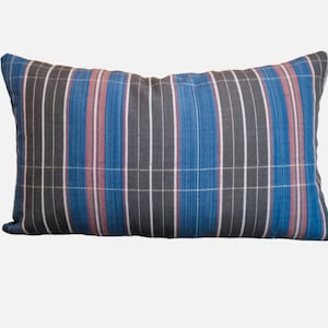 Zak + Fox Petrichor fabric handmade dark navy  Pillow cover