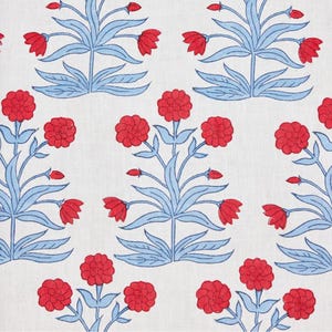 Molly Mahon block print pillow cover  Schumacher Mughal