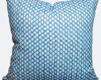 Fermoie Wicker blue pillow cover/Made to Order