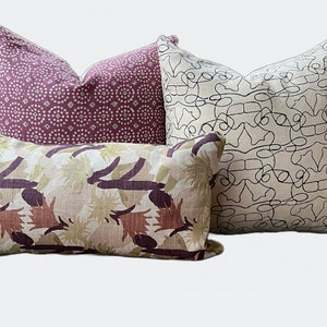 SET OF THREE: Peter Dunham/ Kufri / Christopher Farr Cloth designer pillow combo