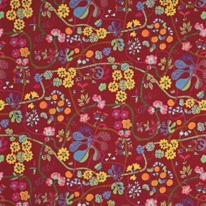 Josef Frank Baranquilla fabric pillow cover/Wine/Made to Order