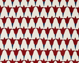 Molly Mahon block print pillow cover  Tulip Hand Block