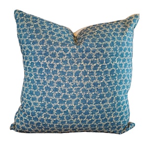Robert Kime Te blue pillow cover high end
