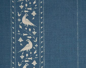 Lisa Fine Textiles Baroda II in indigo/single or double sided/ fabric pillow cover/Made to order