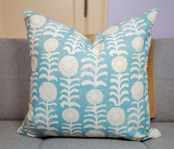Penny Morrison Killi Blue Fabric Pillow Cover/single or Double