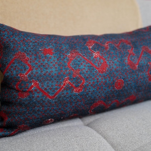 Zak + Fox Cloudband handmade dark blue/red  Pillow cover