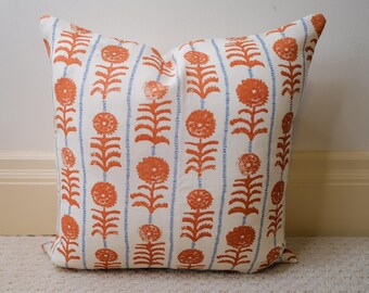 Penny Morrison KILLI STRIPE orange/blue Pillow cover Designer