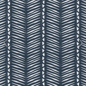 May include: A seamless pattern of white chevron stripes on a dark blue background. The pattern is made up of thin, angled lines that create a herringbone effect.