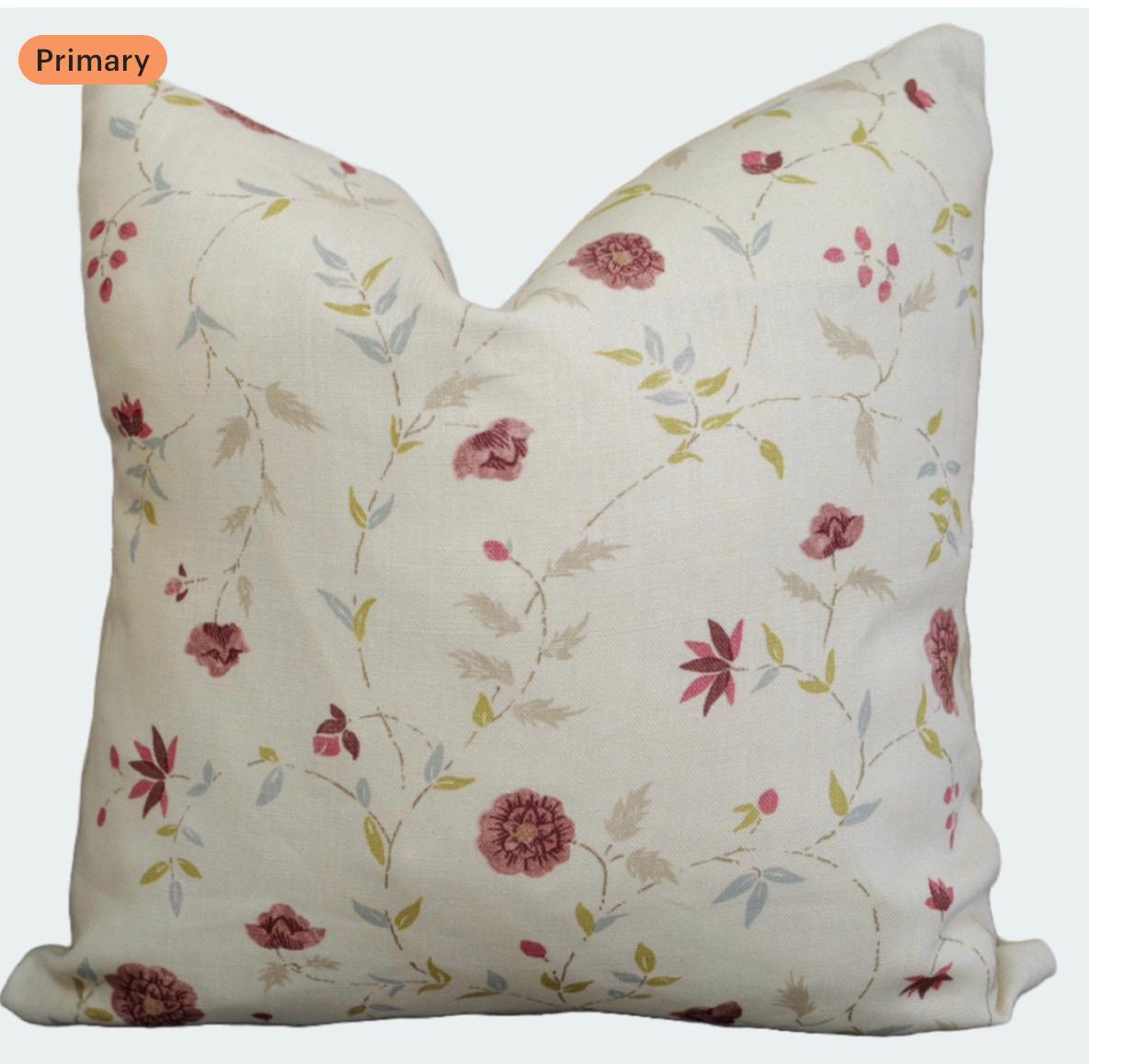 Penny Morrison Latika /single or Double Sided/ Fabric Pillow Cover