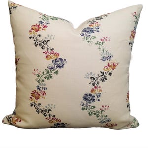 Penny Morrison Vine Flower Pillow cover floral designer