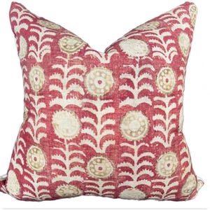 Robert Kime Tansy/simple ou double face/housse d&#39;oreiller en tissu/fabriqué sur commande