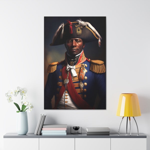 Haitian art for office painting for home General Jean-Jacques Dessalines Haiti history AI art Canvas Gallery Wraps