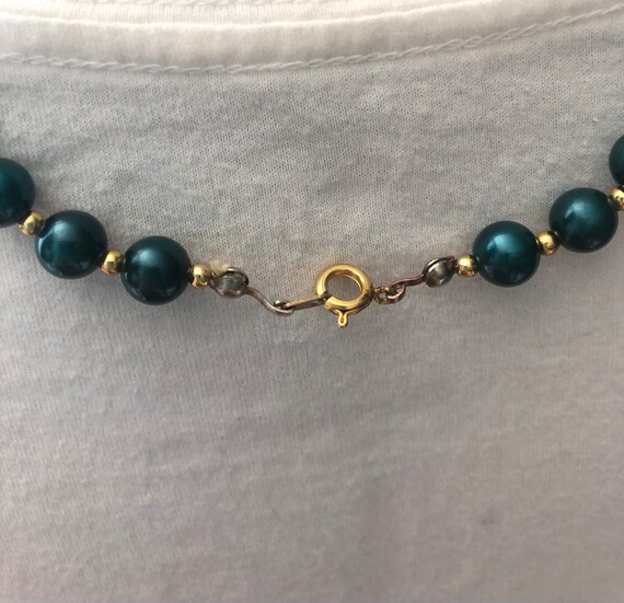 Turquoise/gold bead Necklace - image 10